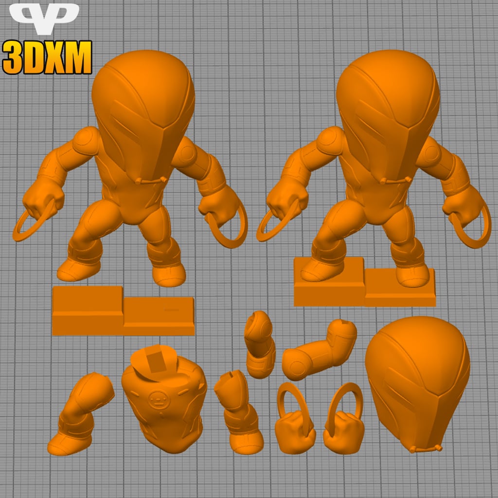 Tron Legacy Chibi STL for 3D Printing ChibiSTL 3DXM 3d model
