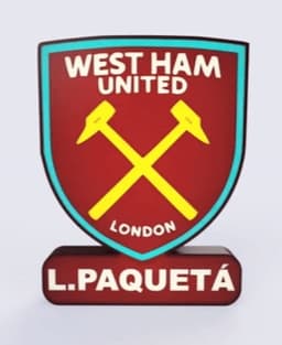 West Ham United Sign - LED strip compatible 3d model