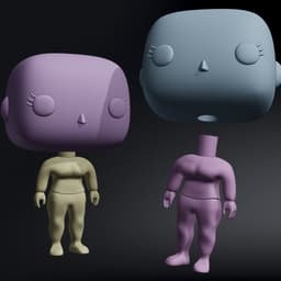 Free Funko Female Base Girl Power Shirt 3d model