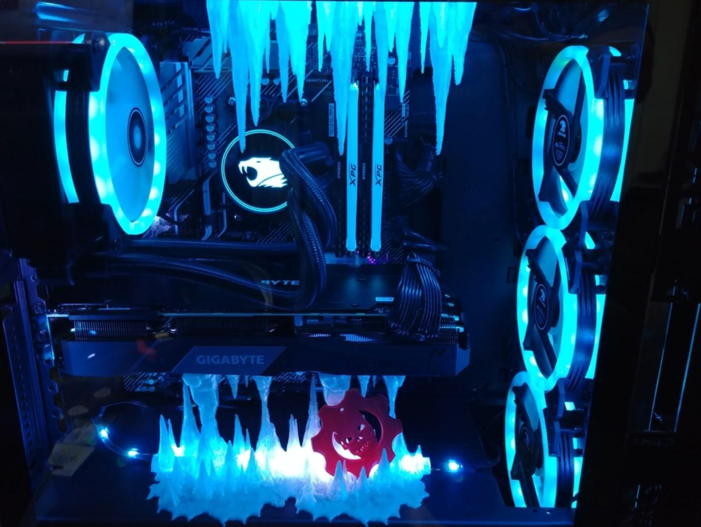GPU Support ice and Case Decoration 3d model
