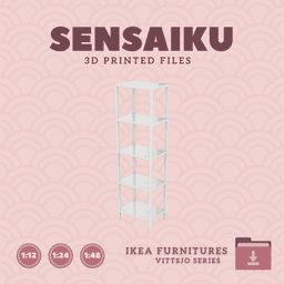 Miniature Replica 02. VITTSJO Shelf Unit for Miniature Dollhouse - IKEA - 3D Print Instant Download 3d model