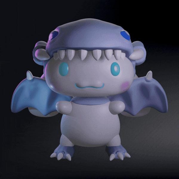 CinnamoRoll Blue Eyes White Dragon With Claws Yugioh | Yu-Gi-OH X Hello Kitty | Sanrio Collection 3d model