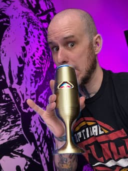 Flying Flute - Red Ox Champagne Glass 4 Energy Drinks! - Pinkies out when drinking from the "Flying Flute" Red Bull Champagne Glass! - 3d model