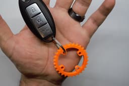 Bike crank gear keychain 3d model