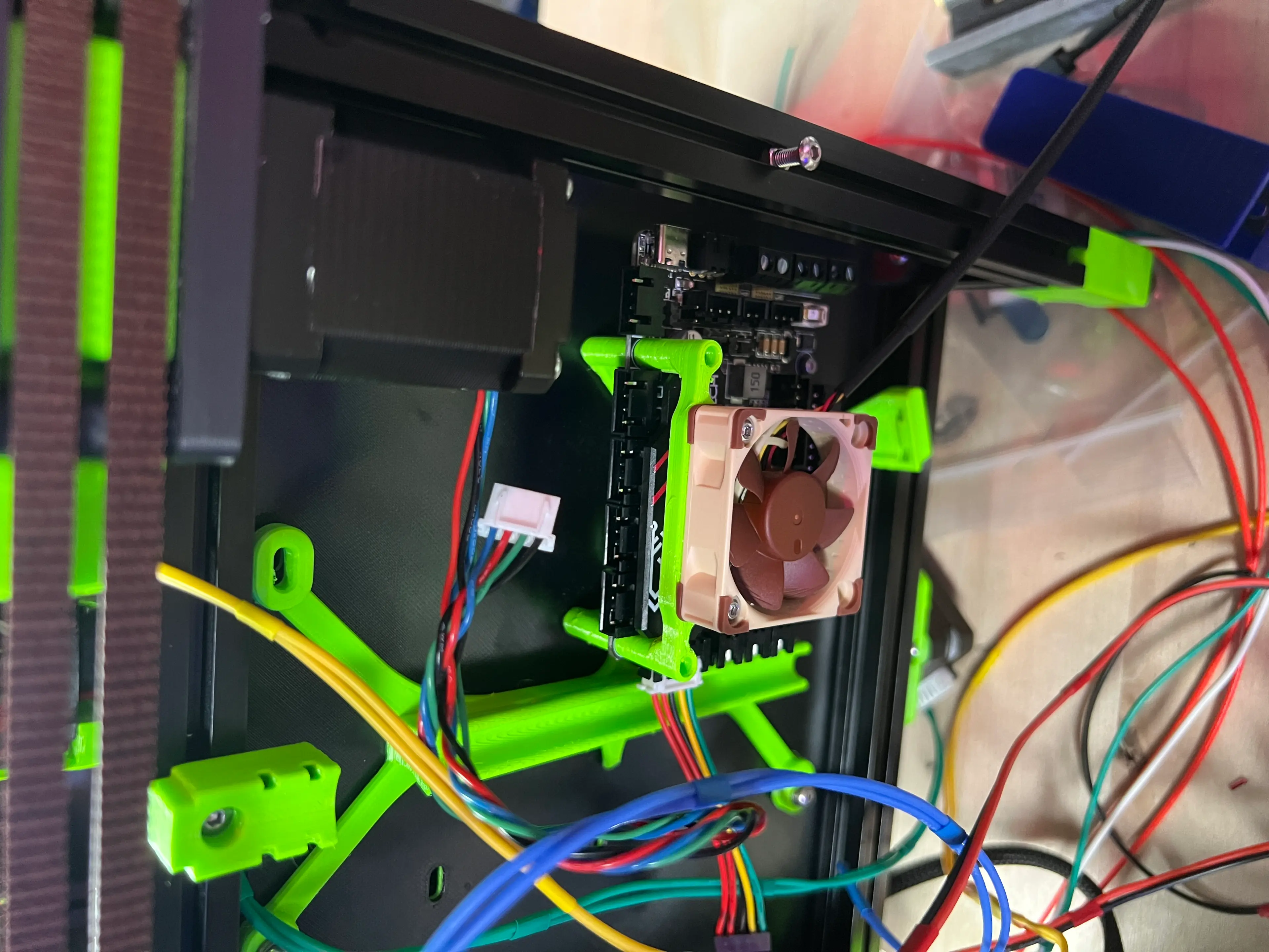 Raspberry Pi & BigTreeTech Pico 40mm Fan Mount - Pi Zero 2W 3 4 - Mounted to BTT Pico board with a 40mm Noctua fan attached. - 3d model