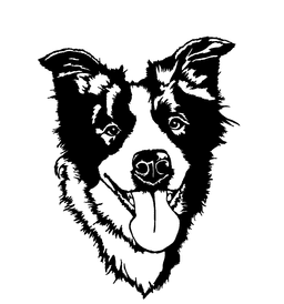 "Bala" the Border Collie wallart 3d model