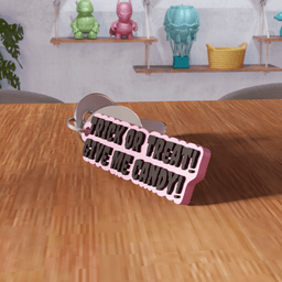 Trick or Treat Spooky Keychain 3d model