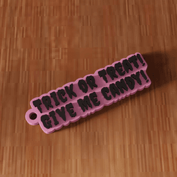 Trick or Treat Spooky Keychain 3d model