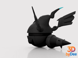 Zekrom Poke ball 3d model