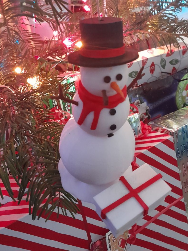 Snowman Christmas Ornament 3d model