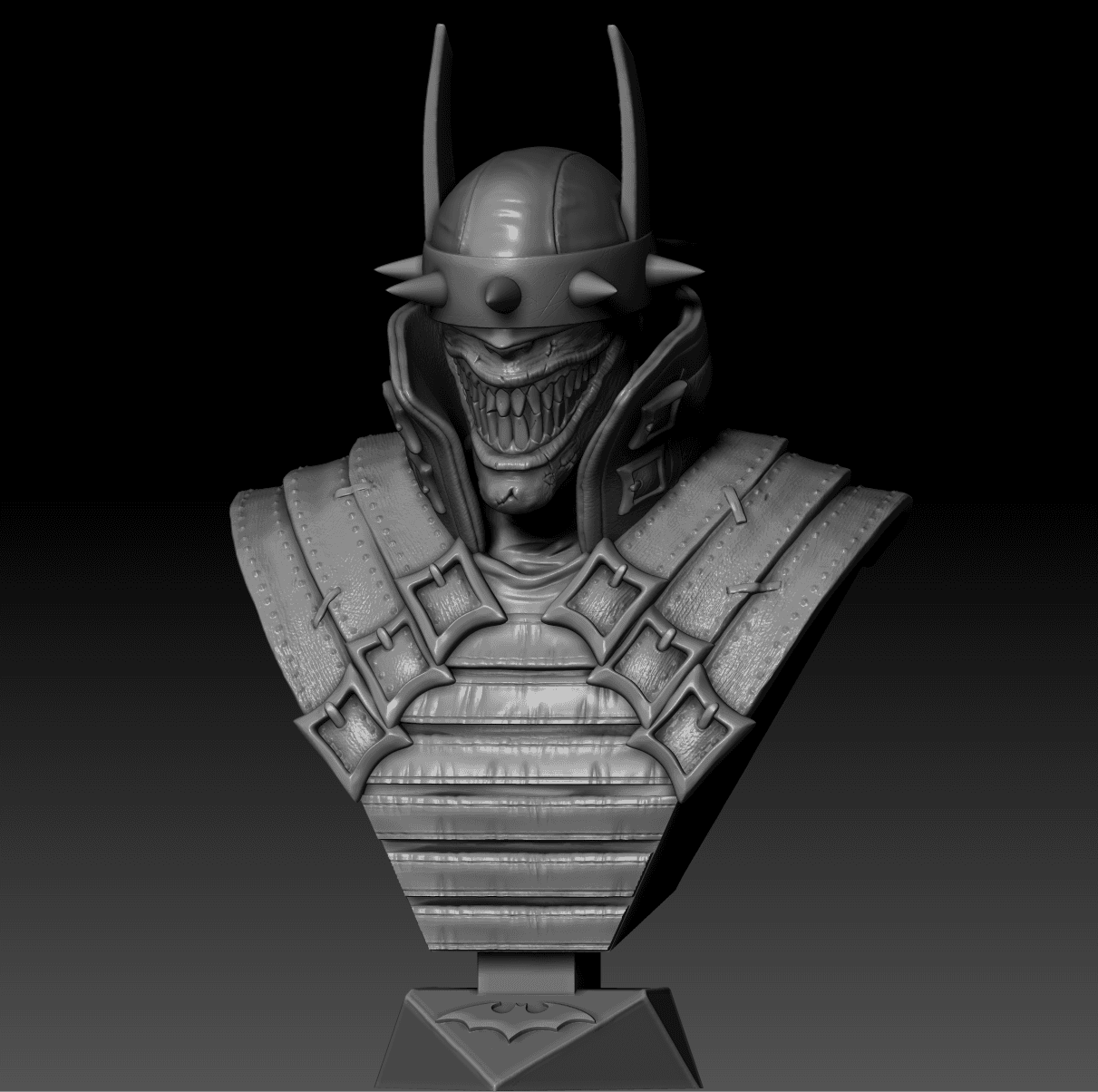 Batman Who Laughs Bust (Pre-Supported) 3d model