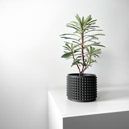 The Anver Planter Pot with Drainage Tray & Stand Included | Modern and Unique Home Decor 3d model