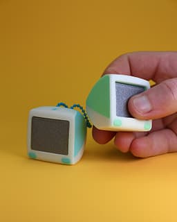 Retro iMac G3 Fidget Clicker Keychain 3d model