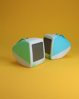 Retro iMac G3 Fidget Clicker Keychain 3d model