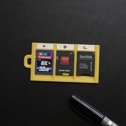 Minimalistic Card-sized SD Card Holder 3d model