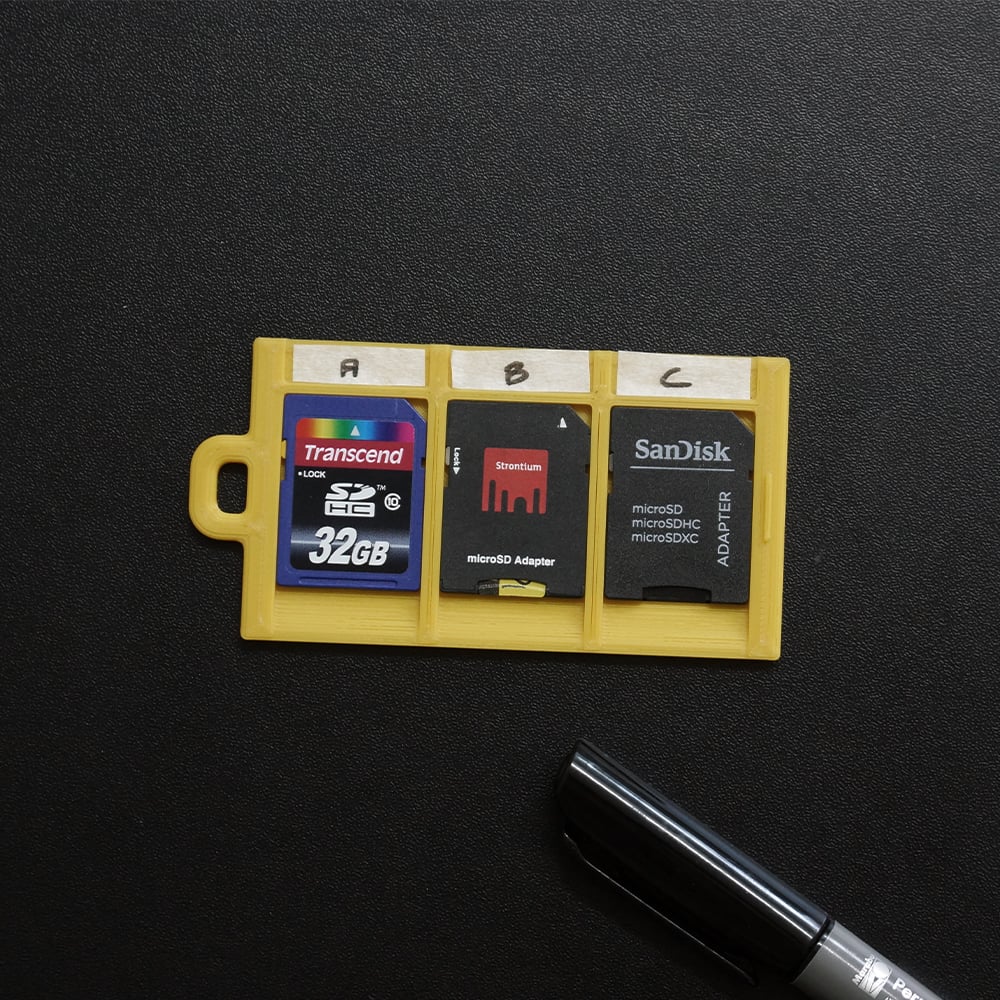 Minimalistic Card-sized SD Card Holder 3d model