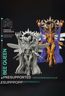 Queen Bee - Not the Bees - PRESUPPORTED - Illustrated and Stats - 32mm scale 3d model