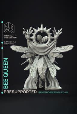 Queen Bee - Not the Bees - PRESUPPORTED - Illustrated and Stats - 32mm scale 3d model