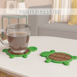 Turtle Coaster STL, Adorable Cup Holder, Tortoise Coaster, Turtle Lovers, for DIY Decoration Fans 3d model