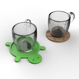 Turtle Coaster STL, Adorable Cup Holder, Tortoise Coaster, Turtle Lovers, for DIY Decoration Fans 3d model