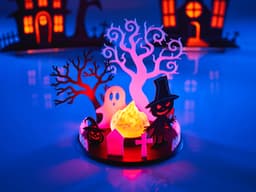Cute Halloween Diorama 3d model
