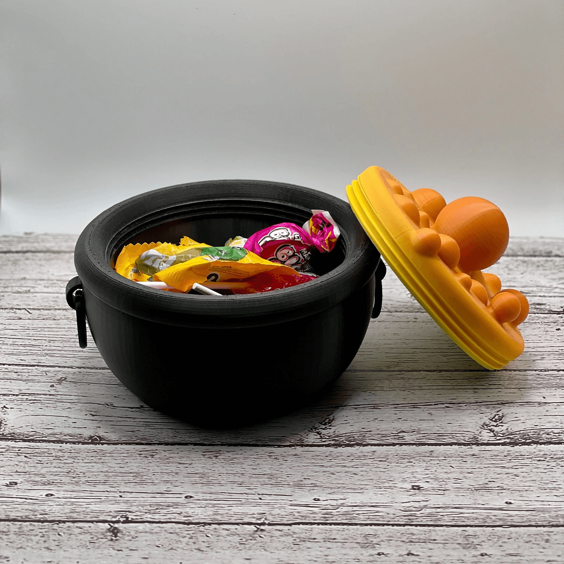 Witch Cauldron Candy Jar with Screw On Lid 3d model