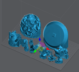 Mega Sableye & Tyranitar Diorama - Pokemon - Tag Team 3d model