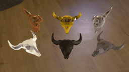 Bison Skull Fridge Magnet 3d model