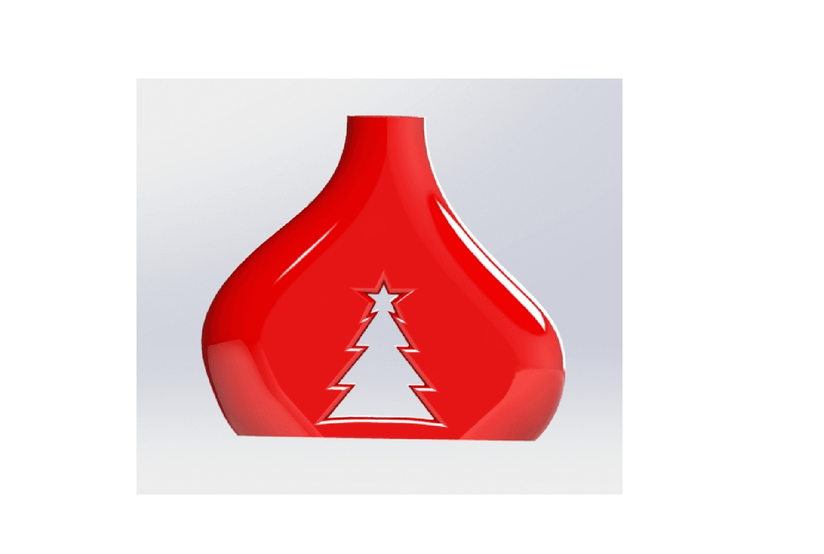 Christmas tree vase 3d model