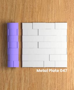 Collection Red | Metal Plate 047 | Polymer Clay Seamless Texture Roller 3d model