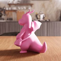 Chibi Messenger Dragon Fantasy Figurine 3d model