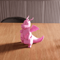 Chibi Messenger Dragon Fantasy Figurine 3d model