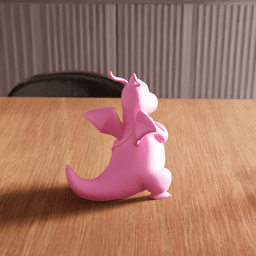 Chibi Messenger Dragon Fantasy Figurine 3d model