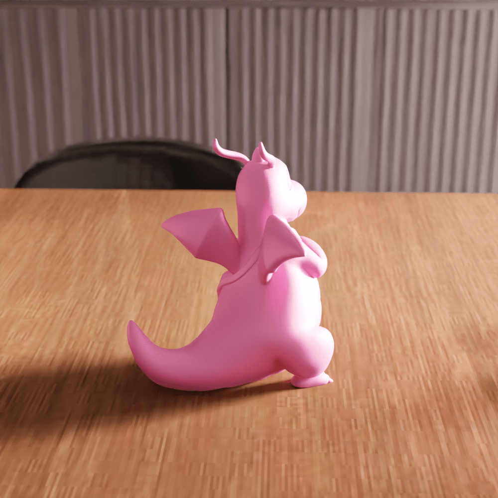 Chibi Messenger Dragon Fantasy Figurine 3d model