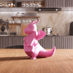 Chibi Messenger Dragon Fantasy Figurine 3d model