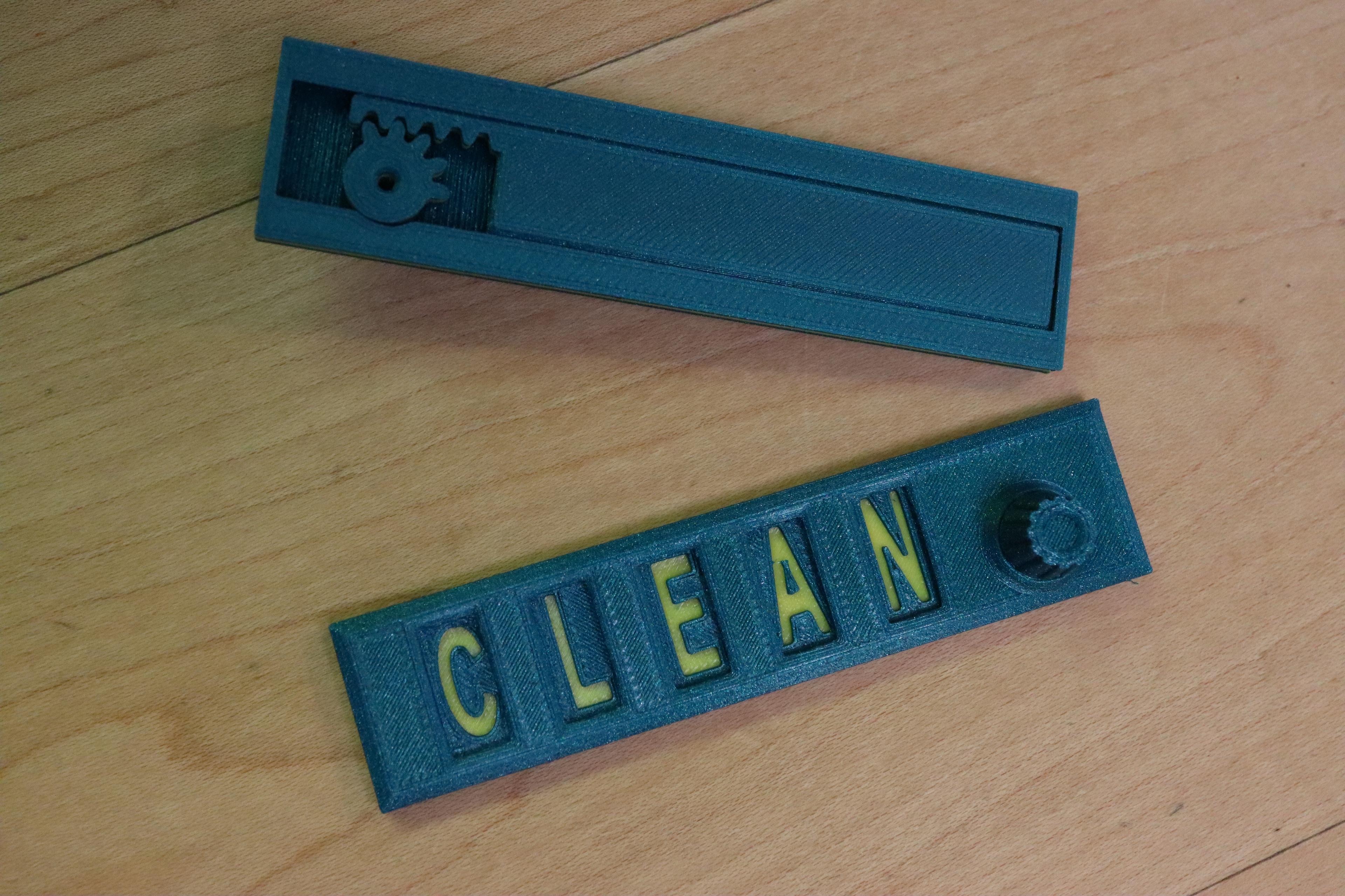 Clean-Dirty Word Swap Sign 3d model