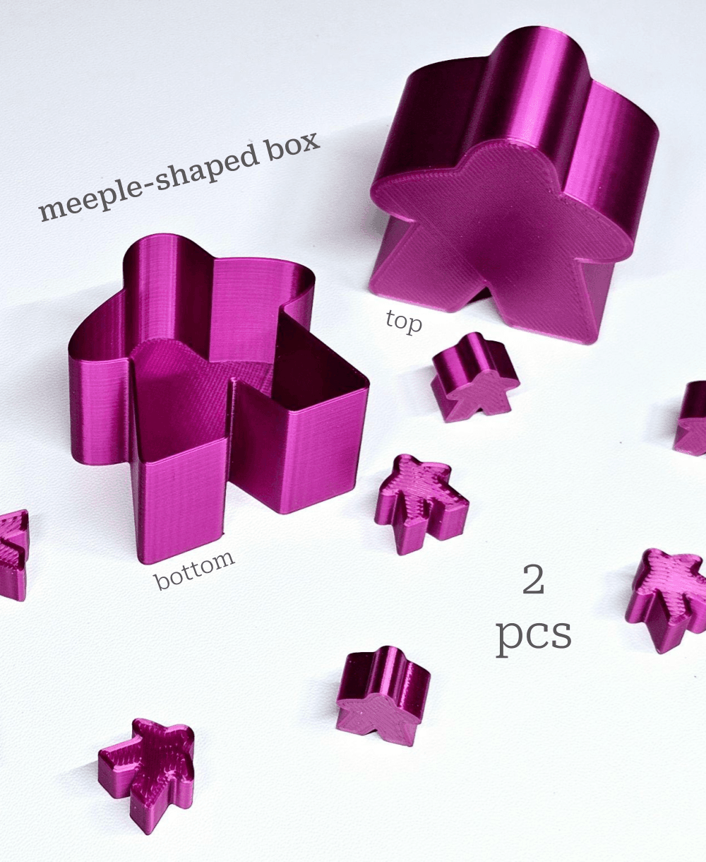 Meeple-shaped box | Compatible with Carcassonne board game pieces | 4 tolerance options 3d model