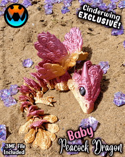 Baby Peacock Dragon 3d model
