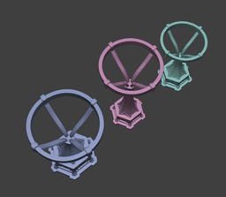 Decor Gothic Plate Stand – Printable Display Holder with 100mm, 125mm & 150mm Rings 3d model