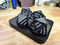 MAGIC 8 BALL DICE - PRINT IN PLACE, FUTURE TELLER, FIDGET, DESK TOY 3d model