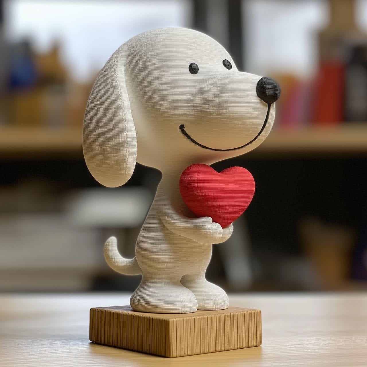 HeartPup Figurine – A Little Pup with a Big Heart 3d model