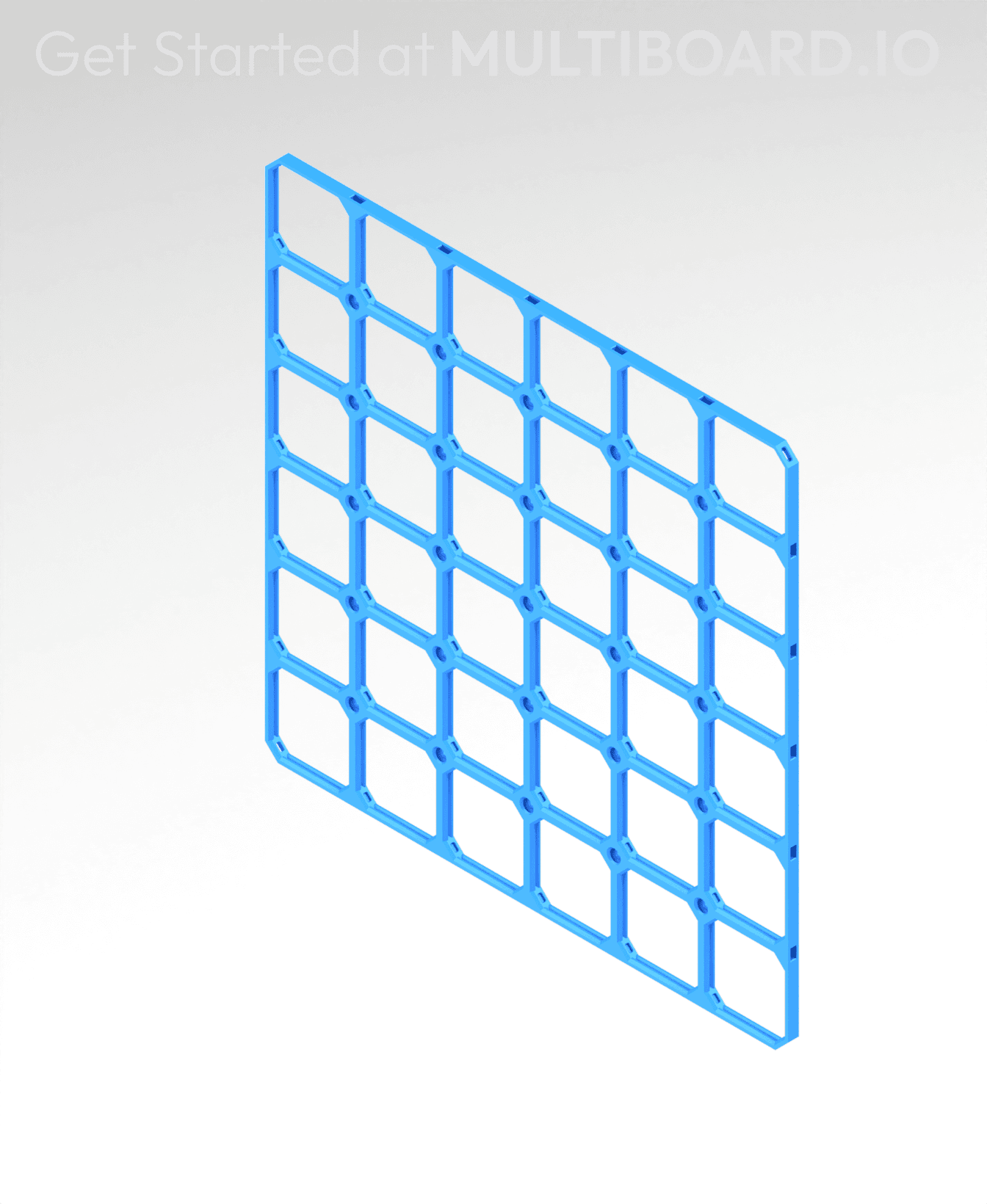 12x12 MU (6x6 LU) - MultiBoard Square Plate 3d model