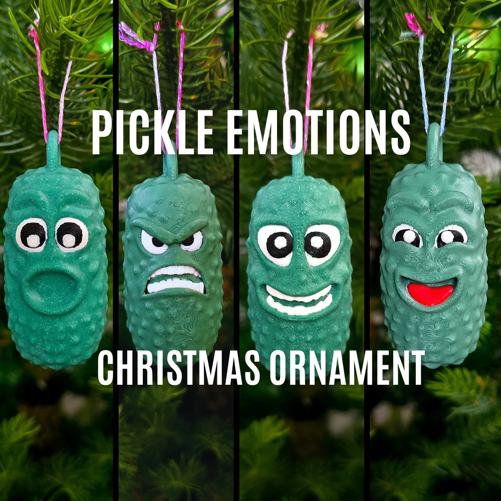Pickle Emotions - Christmas Ornament 3d model