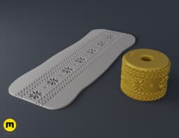 Texture Rollers Christmas middle #6 3d model