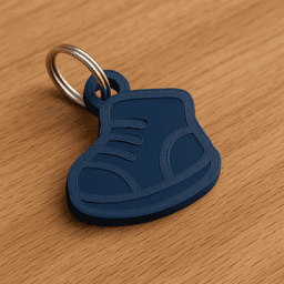 3D Printed Shoe Keychain 3d model