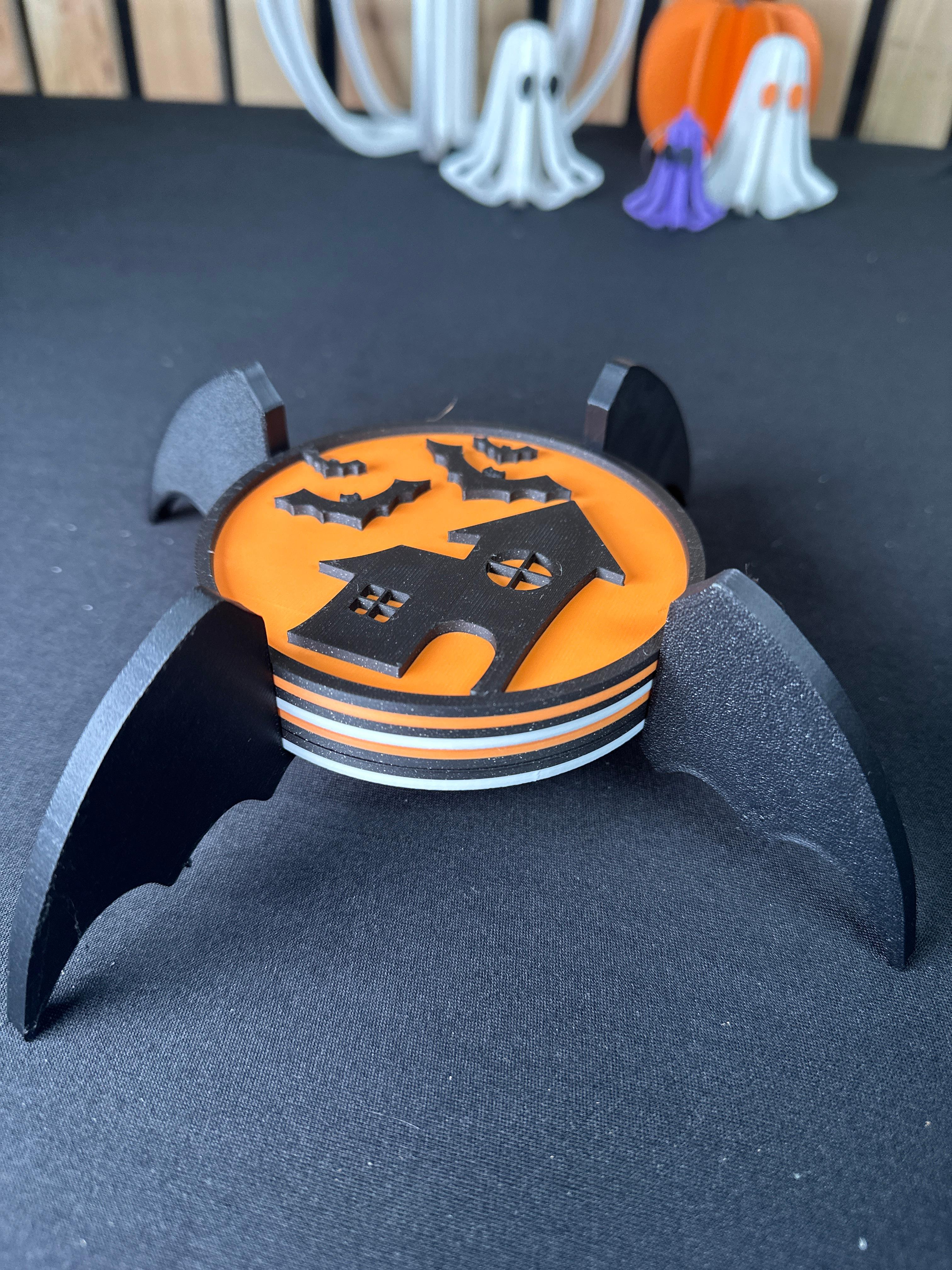 Bat Wing Coaster Holder 3d model