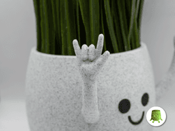 Happy Sitting Pot Rock N Roll Hand 3d model