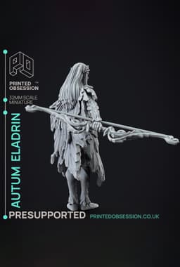 -Autum Eladrin -Faywild Vs Shadowfell 2 - PRESUPPORTED - Illustrated and Stats - 32mm scale 3d model