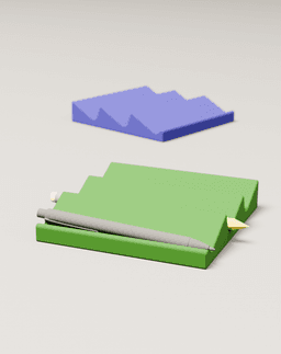Pen Holder Display for 3 Pens/Pencils 3d model