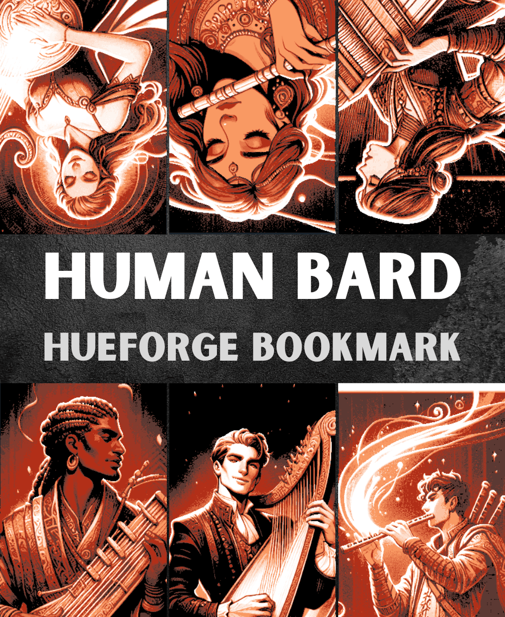 Human Bard Bookmarks (Male & Female) 3d model